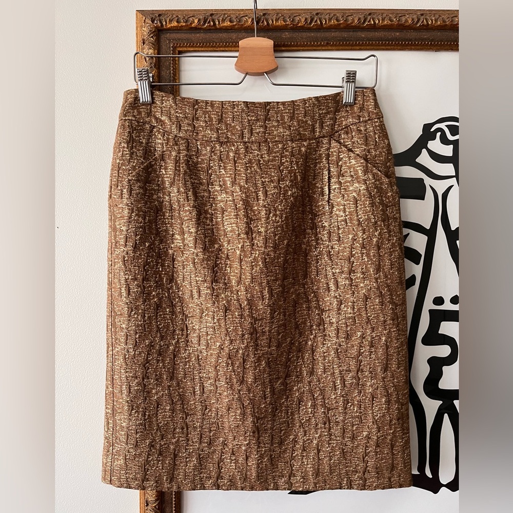 J.Crew bronze pencil skirt